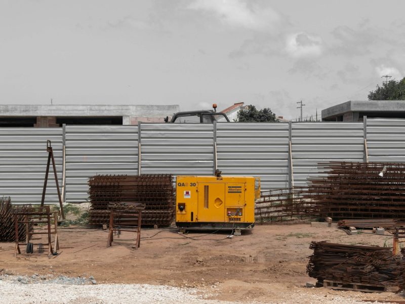 Generator set on a site