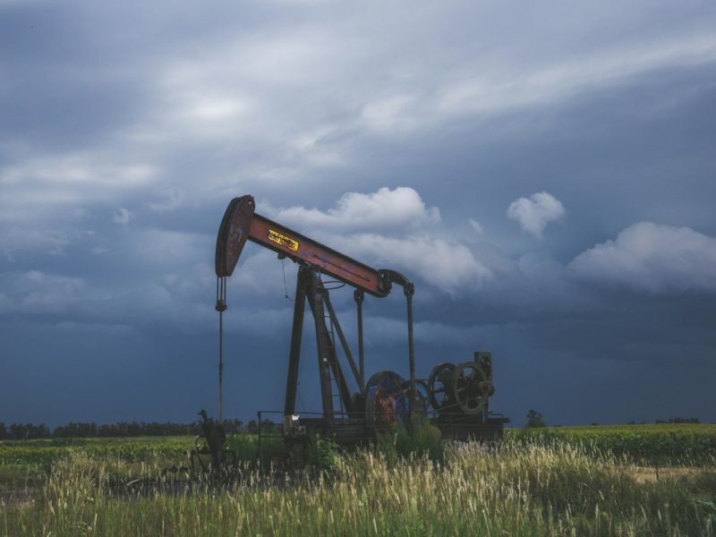 Pumpjack at a well site